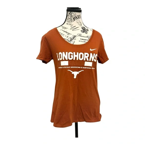Nike Texas Longhorns T-Shirt Women’s Size Small Burnt Orange Athletic Tee - Picture 3 of 13